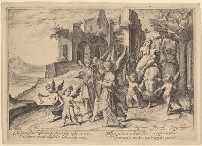 エジプトへの逃亡からの帰還 作： Jacques de Gheyn II, after Karel van Mander I