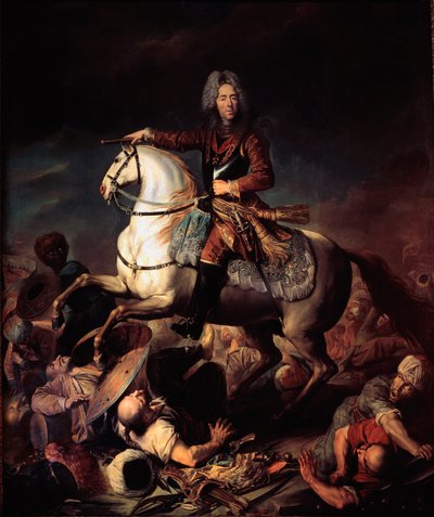 サヴォワ・カリニャン王子の肖像（サヴォワ・カリニャン、ソワソン伯爵（1663-1736）、ユージーン王子と呼ばれる） ヤコブ・ヴァン・シュッペン（1670-1751）の絵画 18世紀 トリノ、ガレリア・サバウダ - サヴォワ・カリニャン王子の肖像（カリニャン、ソワソン伯爵）。 作： Jacques or Jakobus van Schuppen