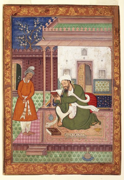 弟子と一緒に学んだ男、1570年頃 作： Jagjivan