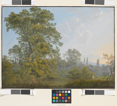 ファウヌスとニンフたちが織りなす理想的な風景 作： Jakob Alt