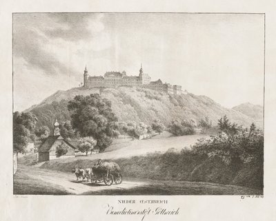ローワーオーストリア、ベネディクト会修道院Gottereich、1819年。 作： Jakob Alt