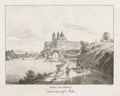 ローワーエスターライヒ州、メルクのベネディクト会修道院 作： Jakob Alt