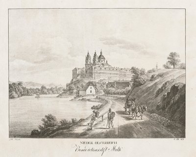 ローワーオーストリア、ベネディクト会修道院メルク、1819年。 作： Jakob Alt