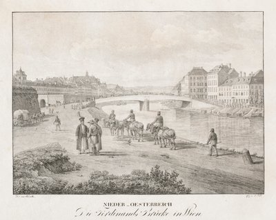 ローワーエスターライヒ州、ウィーンのフェルディナンド橋 作： Jakob Alt