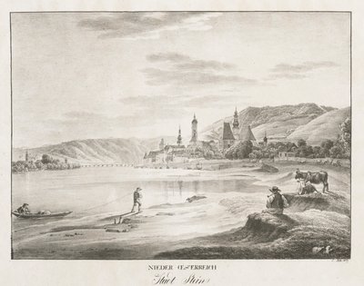 オーストリア、シュタイン市、1819年。 作： Jakob Alt