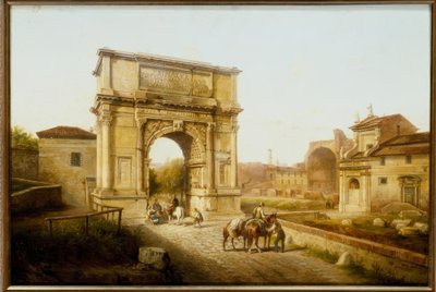 ローマ、タイタスのアーチ-ヤコブアルトの絵画、19世紀 作： Jakob Alt