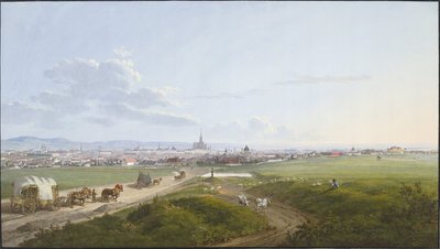 1817年の十字架上のスピナーからのウィーンの眺め 作： Jakob Alt