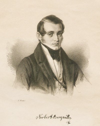 作曲家の肖像NorbertBurgmüller1810-1836、1836 作： Jakob Becker