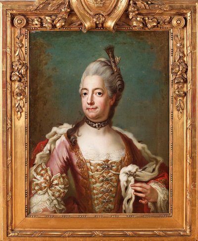 プロイセンのルイーズ・ウルリケ (ルイーズ・ウルリケ) (1720-1782)、スウェーデンの女王 - ヤコブ・ビョーク (1726-1793) による絵画、キャンバスに油彩、73x55 cm - プロイセンのルイーザ・ウルリカ、ヤコブ・ビョークによるキャンバスに油彩 - 個人蔵 作： Jakob Björk