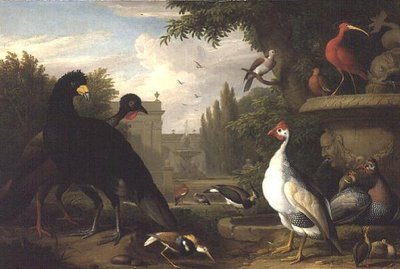 観賞用庭園のエキゾチックな鳥たち（油彩・キャンバス） 作： Jakob Bogdani or Bogdany