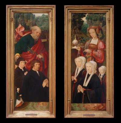 鍵を持った聖ペテロとドナーのフィギュア 作： Jakob Cornelisz