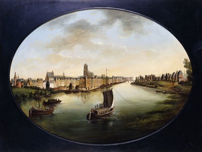 フランクフルトの眺め。フランクフルトの眺め、1810〜18年頃 作： Jakob Diezler