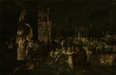 バロック広場のカーニバルの夜 作： Jakob Isaaksz Swanenburgh