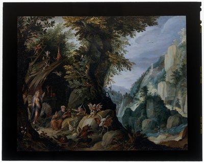 風景の中の聖アンソニーの誘惑 作： Jakob Isaaksz Swanenburgh