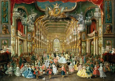 ボンのHoftheaterの仮面舞踏会、1754 作： Jakob Rousseau