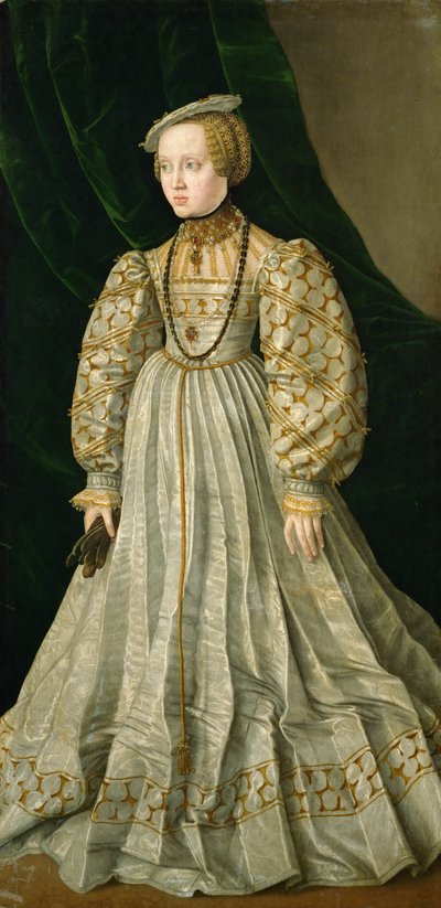オーストリアの大公アンナ1528〜1590年、フェルディナンド1世皇帝の娘、1545年頃 作： Jakob Seisenegger