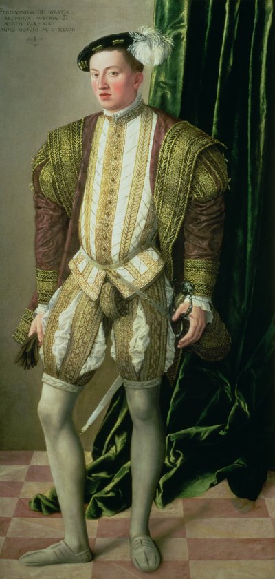 チロル大公フェルディナンド（1529-95）、神聖ローマ皇帝フェルディナンド1世（1503-64）の息子、1548 作： Jakob Seisenegger