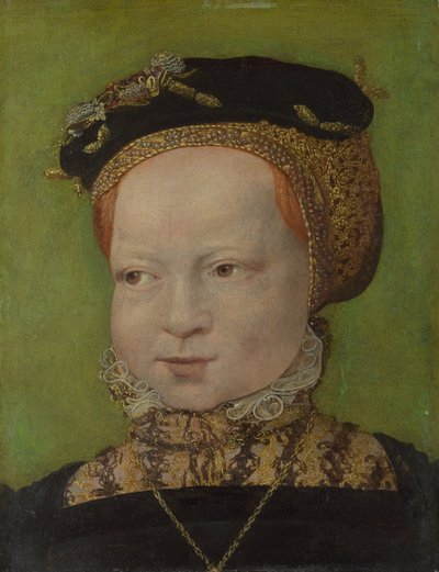 少女の肖像、1545年頃 作： Jakob Seisenegger