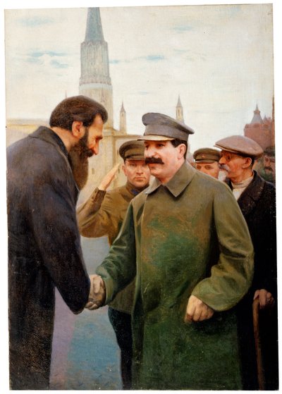 ヨーゼフスターリンと地球物理学者オットーYシュミット、1930年代 作： Jakov Kalinichenko