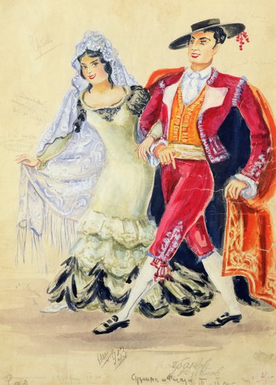 モーツァルト「フィガロの結婚」衣装デザイン 作： Jakov Zinovyevich Stoffer