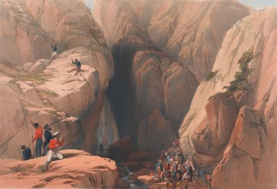 パルーシュからコジャック峠への入り口、1839年頃（リトグラフ、彩色済み 作： James (after) Atkinson