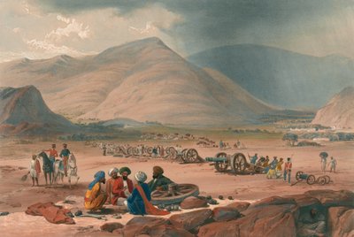ウルグンディーの村」1839年頃（リトグラフ、彩色済み 作： James (after) Atkinson