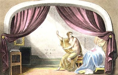 温水浴」 J. Bluck (fl.1791-1831) が彫った「スカボローの詩的スケッチ」からの一枚で、Rudolph Ackermannが出版しています。 作： James (after) Green