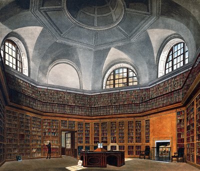 王の図書館、ジェームズ・ステファノフが描いたものをリチャード・リーヴが彫ったもの、『王宮の歴史』より 作： James (after) Stephanoff