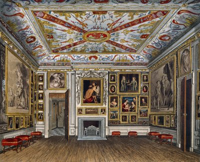 会議室 ダニエル・ヘイヴル（1785～1826）の版画、ジェームズ・ステファノフ（1788～1874年頃）のデザインに基づく、『王宮の歴史』より 作： James (after) Stephanoff