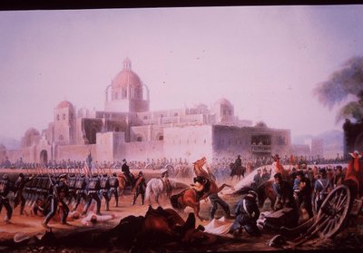 米墨戦争（1846-48年）、米軍がチュルバスコでサンマテオを攻撃 作： James (after) Walker