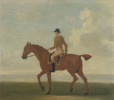 ジョッキーアップの栗競走馬、1730年頃（キャンバスに油彩） 作： James (attr.) Seymour