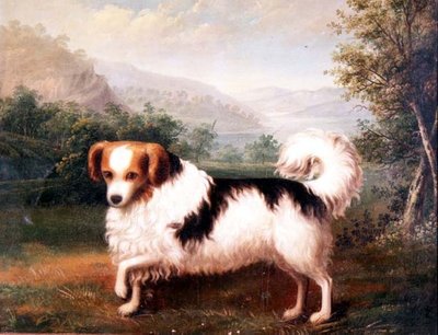 高原の風景の中のファリーン・パピヨン 作： James (attr. to) Barenger