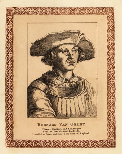 バーナード・ファン・オーリー、フランダース・ルネッサンスの芸術家.1817年（エッチング） 作： James (c.1780 after 1820) Girtin