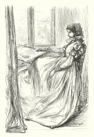 レディ・メイベルの恋人たち」（版画 作： James Abbott McNeill (after) Whistler