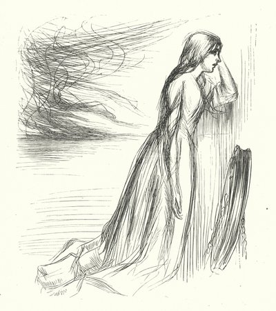 "Left His Home" (彫刻) 作： James Abbott McNeill (after) Whistler