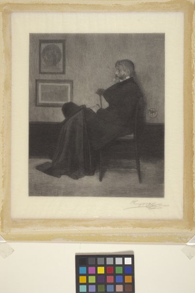 Thomas Carlyle (wood engraving)   1449727   ja       japanese Successfully Translated  Original: View of the Institut de France and the bridge Pont des arts in Paris Drawing by Gustave Fraipont (1849-1923) takes from Saint-Juirss “La seine a travers Paris” 作： James Abbott McNeill (attr.to) Whistler