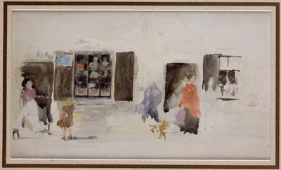 シャッター付きの窓があるブルターニュショップ 作： James Abbott McNeill Whistler