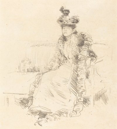 座っている女性、1893年。 作： James Abbott McNeill Whistler