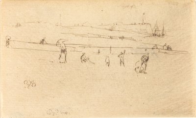 ディエップでのスケッチ 作： James Abbott McNeill Whistler