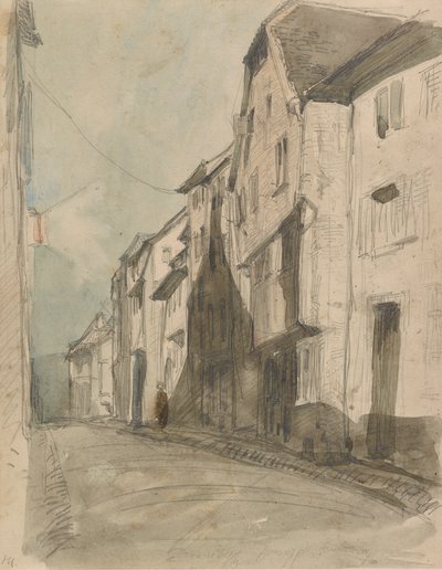 サヴェルヌの通り、1858 年。 作： James Abbott McNeill Whistler
