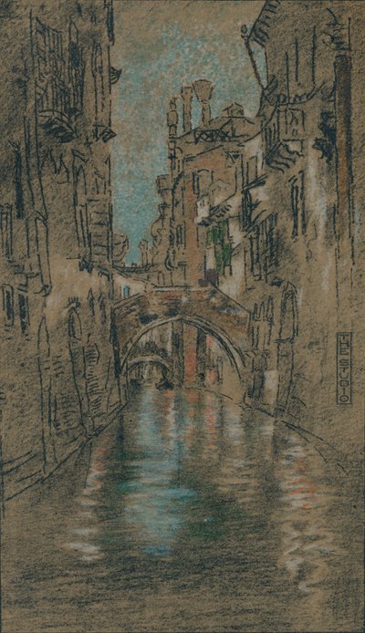 ヴェネツィアの運河、c1880 作： James Abbott McNeill Whistler
