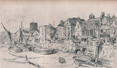 アダムとイブ：オールドチェルシー、1879年、1903年 作： James Abbott McNeill Whistler