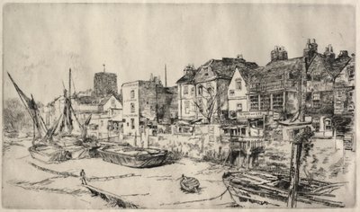 アダムとイブの居酒屋、オールドチェルシー。 作： James Abbott McNeill Whistler