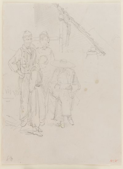 アーティストのスケッチ、1858 年。 作： James Abbott McNeill Whistler