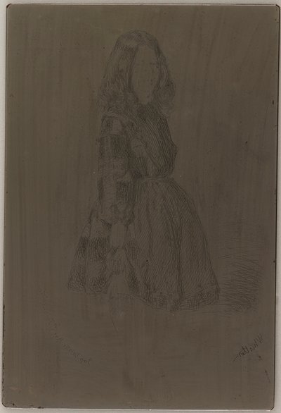 アニー、1857-1858。 作： James Abbott McNeill Whistler