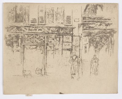 アントニーの版画店、セーヌ通り、1892-93年頃（エッチング、紙にインク） 作： James Abbott McNeill Whistler