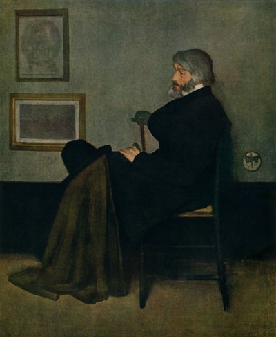グレーとブラックのアレンジメント、No.2：トーマス・カーライル、c1872 作： James Abbott McNeill Whistler