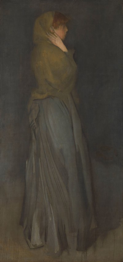 「黄色と灰色の配置」: エフィー・ディーンズ 作： James Abbott McNeill Whistler