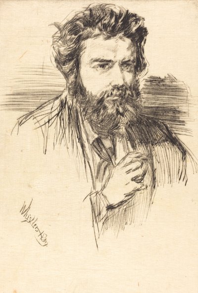 Astruc、文学者、1859年。 作： James Abbott McNeill Whistler