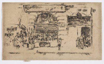 アトリエ・ド・ビジュテリー 1892-93年頃（エッチング、紙にインク） 作： James Abbott McNeill Whistler